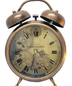 Best deal ✨ La Florentina Madame Cuivre Alarm Moving Cogs Bedside Clock Copper ✨