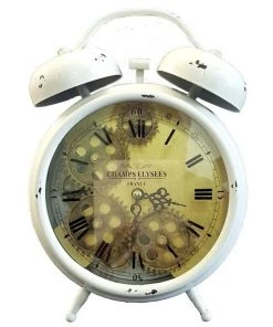 Top 10 π La Florentina Madame Blance Alarm Moving Cogs Bedside Clock White βοΈ