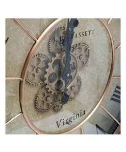 Best Pirce 🛒 La Florentina Basset Moving Cogs Wall Clock 80cm Copper ⭐ -Deals Home Décor Store 893441350 3 720x928