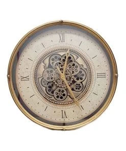 Coupon 👍 La Florentina Compass Moving Cogs Wall Clock 60cm Gold 👍