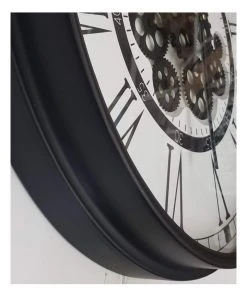 Promo 🔥 La Florentina London Modern Moving Cogs Clock Black & White ⌛ -Deals Home Décor Store 893460160 3 720x928