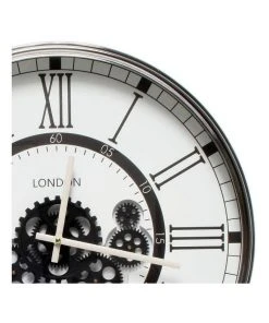 Promo 🔥 La Florentina London Modern Moving Cogs Clock Black & White ⌛ -Deals Home Décor Store 893460160 4 720x928