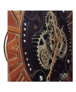 Promo 🎉 La Florentina Rustique Moving Cogs Clock 80cm Round Industrial ✨ -Deals Home Décor Store 893461600 4 720x928