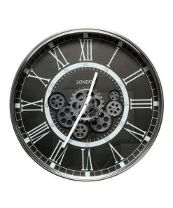 Cheap π La Florentina London Smoke Moving Cogs Wall Clock 55cm Black β