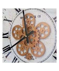 Best reviews of ⭐ La Florentina Boston Moving Cogs Wall Clock 53cm Silver 👏 -Deals Home Décor Store 893461780 3 720x928