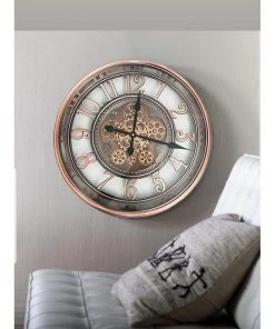 Best reviews of ✨ La Florentina Epoque Round Industrial Moving Cogs Wall Clock Rustic 🔥 -Deals Home Décor Store 893462770 3 720x928