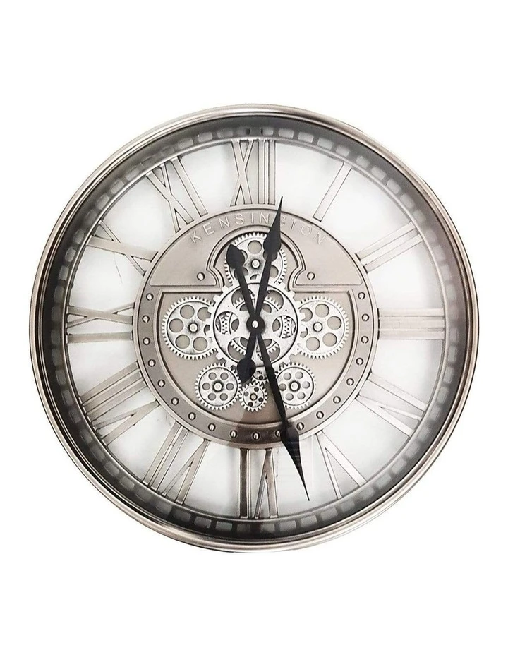 Promo π La Florentina The Kensington Round Industrial Moving Cogs Wall Clock Silver π₯° 1 Promo π La Florentina The Kensington Round Industrial Moving Cogs Wall Clock Silver π₯°