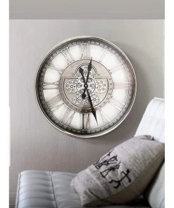 Promo π La Florentina The Kensington Round Industrial Moving Cogs Wall Clock Silver π₯° 8 Promo π La Florentina The Kensington Round Industrial Moving Cogs Wall Clock Silver π₯° -Deals Home DΓ©cor Store 893462860 3 720x928