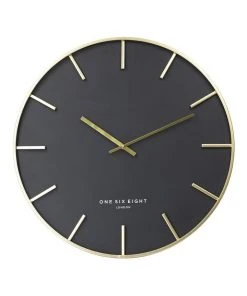 Best deal 🔥 One Six Eight London Jesse Charcoal Grey 60cm Wall Clock Grey ⭐