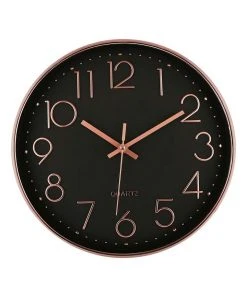 Cheap ⭐ Toki Lexi 30cm Silent Wall Clock Black / Rose Gold ✨