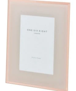 Coupon 🌟 One Six Eight London Glass Photo Frame 6x4 Blush 🎉
