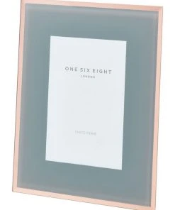Outlet ⌛ One Six Eight London Glass Photo Frame 10x8 Grey/Rose Gold ✔️