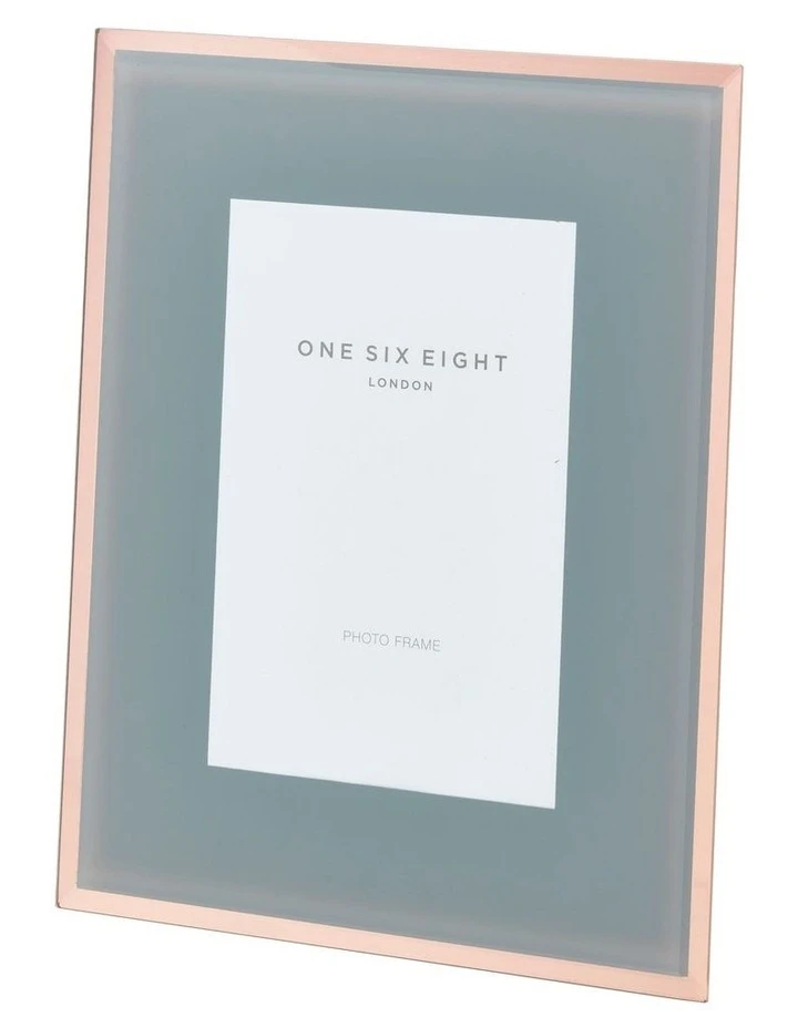 Outlet ⌛ One Six Eight London Glass Photo Frame 10x8 Grey/Rose Gold ✔️ 1 Outlet ⌛ One Six Eight London Glass Photo Frame 10x8 Grey/Rose Gold ✔️