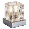 New 👍 Lightsup Online Blanca Chrome Glass Table Lamp With LED Bulb 🌟