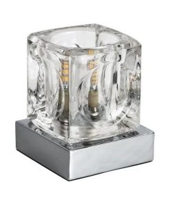 New 👍 Lightsup Online Blanca Chrome Glass Table Lamp With LED Bulb 🌟 -Deals Home Décor Store 905824990 2 720x928